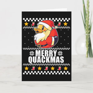 Frohe Quackmas Weihnachten Ente Santa Claus Meme Karte