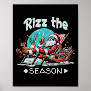 Frohe Rizzmas Weihnachten Rizz Cool Santa Sungles  Poster