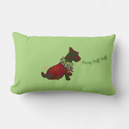 Frohe Ruff! Ruff! Wee Scottie Dog 13" x 21" Lendenkissen