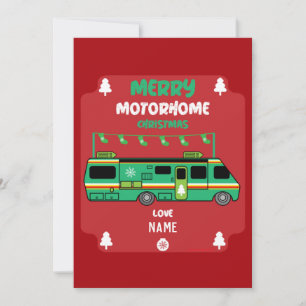 Frohe RV Motorhome Weihnachten   Dankeskarte