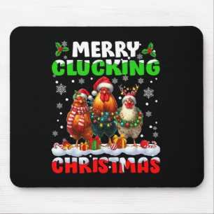Frohe Schläge Weihnachts Funny Chicken Weihnachtsm Mousepad