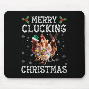 Frohe Schläge Weihnachts Funny Chicken Weihnachtsm Mousepad