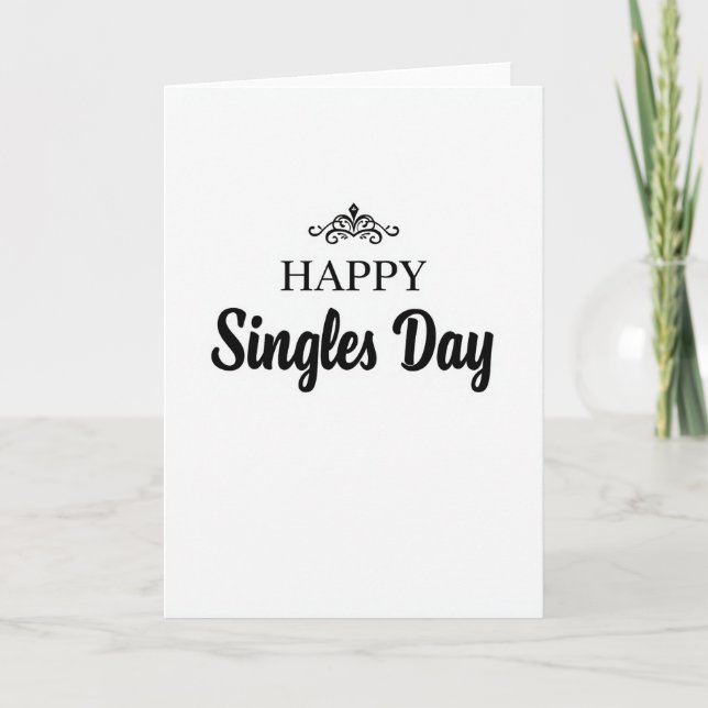 Frohe Singles Day Karte (Vorderseite)