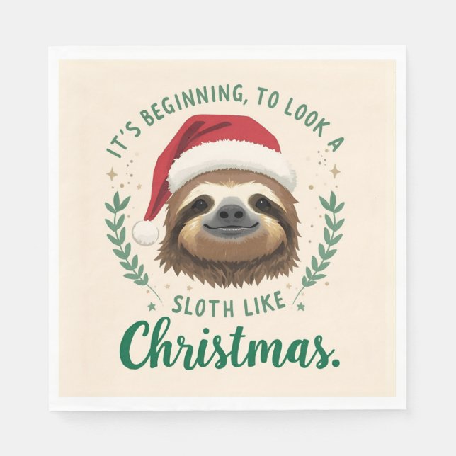 Frohe Slothmas, Servietten (Vorderseite)