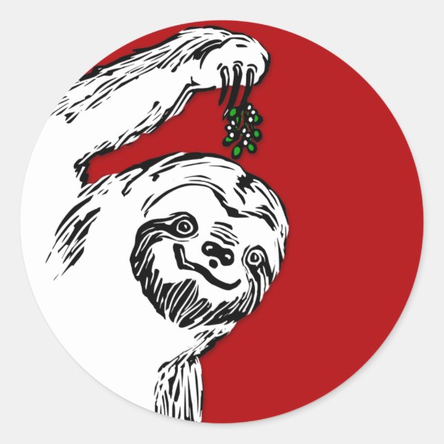 Frohe Slothmas Sticker für Ihre Slothmas Karten! (Vorderseite)