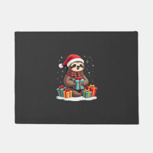 Frohe Slothmas süße Weihnachten Faultier Santa Hut Fußmatte