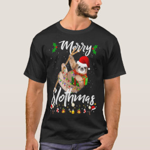 Frohe Slothmas Weihnachten Pajama für Sloth Lover T-Shirt