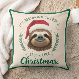 Frohe Slothmas, Weihnachts-Wurfkissen Kissen