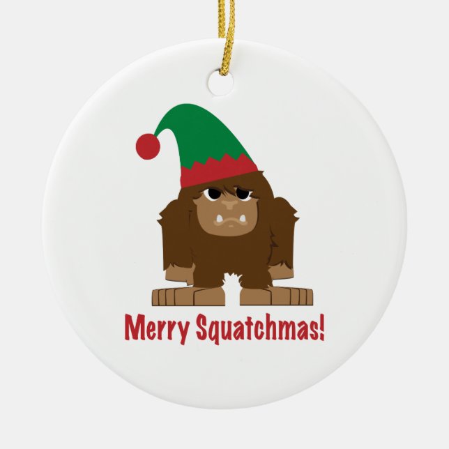 Frohe Squatchmas! Keramikornament (Vorne)