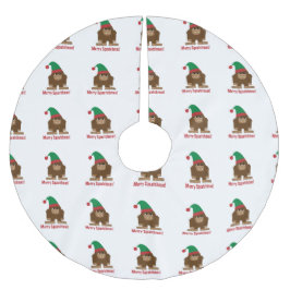 Frohe Squatchmas! Polyester Weihnachtsbaumdecke