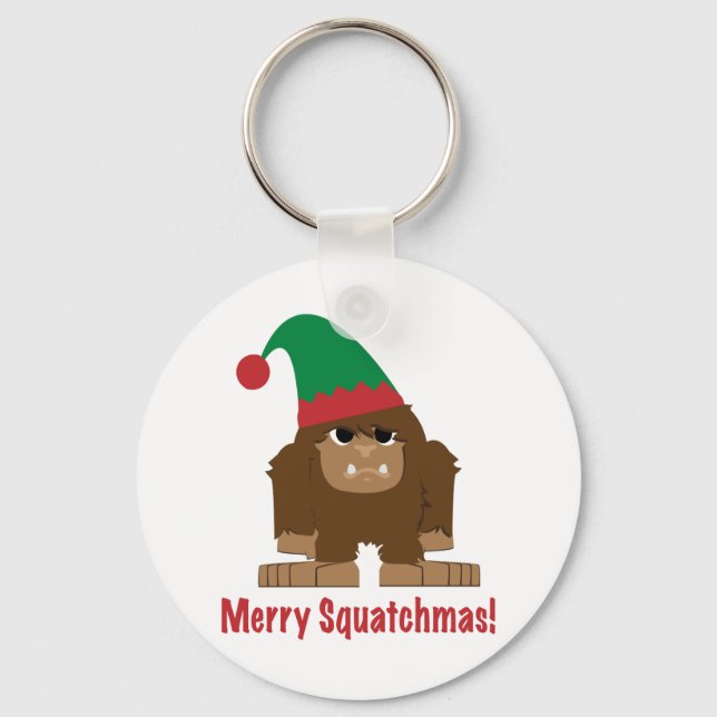 Frohe Squatchmas! Schlüsselanhänger (Vorderseite)