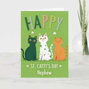 Frohe St. Catty's Day Neffe Karte