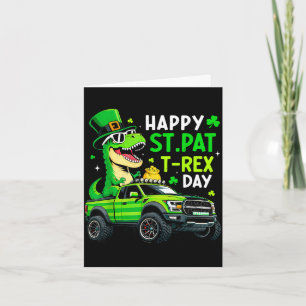 Frohe St Pat Trex Tag Dinosaur für Kinder Junge St Karte