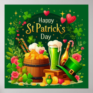 Frohe St. Patrick's Day Festliche Feier Poster