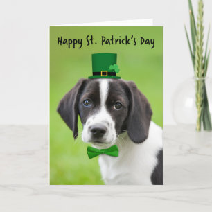 Frohe St. Patricks Day für jeden süßen Beagle-Welp Feiertagskarte