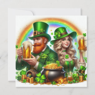 Frohe St. Patrick's Day Grußkarte Feiertagskarte
