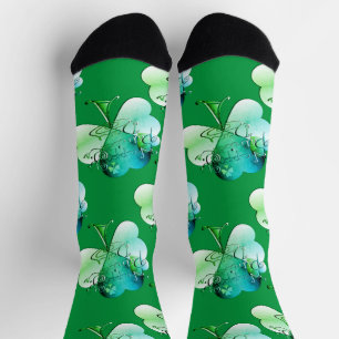 "Frohe St. Patrick's Day" Handgeschrieben mit Sham Socken