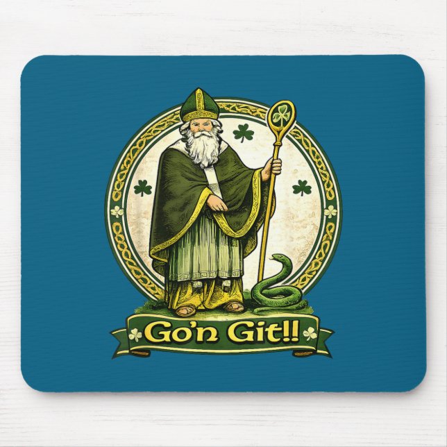 Frohe St. Patricks Day irischer Feiertag Glückspil Mousepad (Vorne)