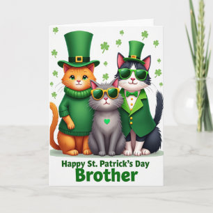 Frohe St. Patrick's Day Katzenkarte Karte