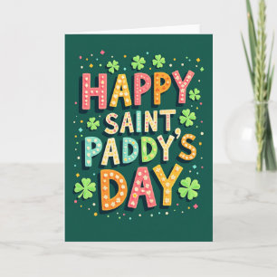 Frohe St. Patrick's Day Kunstkarte Karte