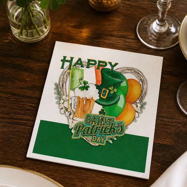 Frohe St. Patrick's Day Party Serviette (Von Creator hochgeladen)