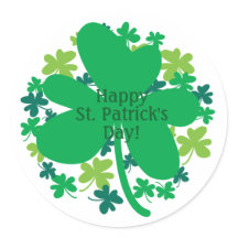 Frohe St. Patrick's Day Shamrock Klee Aufkleber