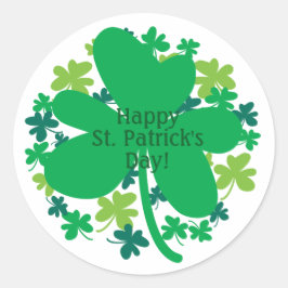 Frohe St. Patrick's Day Shamrock Klee Aufkleber