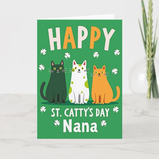 Frohe St. Patricks Tag Nana Karte (Vorderseite)