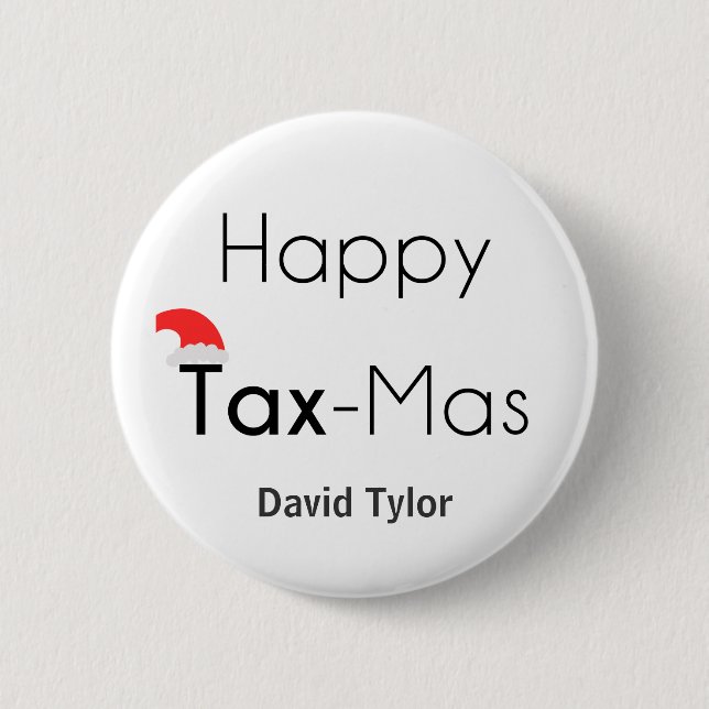 Frohe SteuerWeihnachten Button (Vorderseite)
