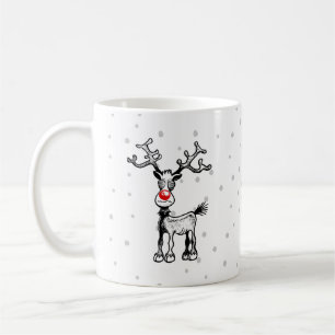 Frohe Stress-Weihnachten mit Rudolph auf einem Bec Kaffeetasse