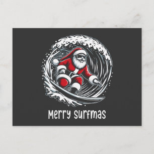 Frohe Surf-Weihnachten Feiertagspostkarte
