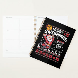 Frohe Swishmas Basketball hässliches Weihnachten X Planer