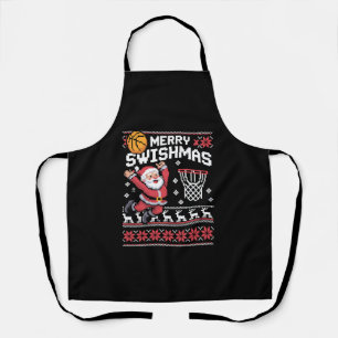 Frohe Swishmas Basketball hässliches Weihnachten X Schürze