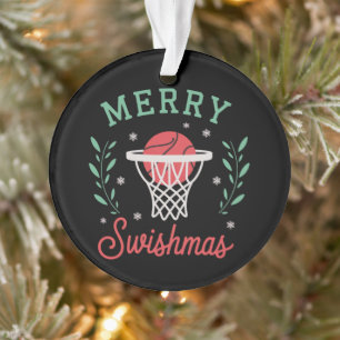 Frohe Swishmas Basketball Weihnachten Sport Xmas  Ornament