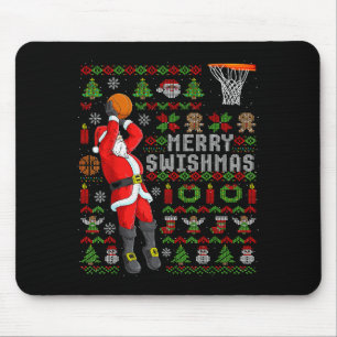 Frohe Swishmas Hässliche Weihnachtsbasketball Weih Mousepad
