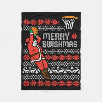 Frohe Swishmas Sketll hässliche Weihnachten Xmas M Fleecedecke