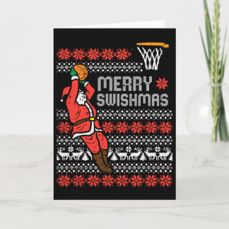 Frohe Swishmas Sketll hässliche Weihnachten Xmas M Karte