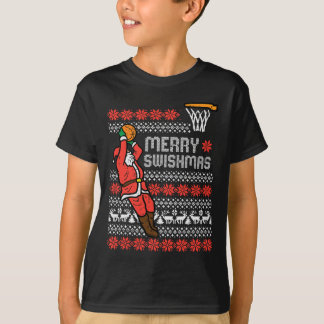 Frohe Swishmas Sketll hässliche Weihnachten Xmas M T-Shirt