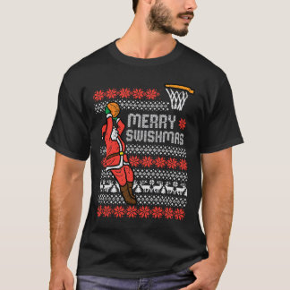 Frohe Swishmas Sketll hässliche Weihnachten Xmas M T-Shirt