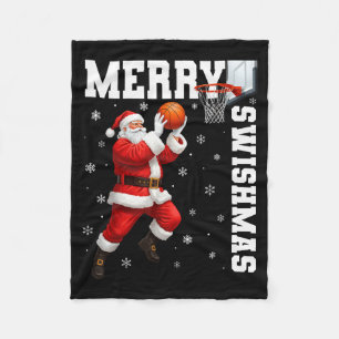 Frohe Swishmas Srt Weihnachten Basketball Xmas Män Fleecedecke