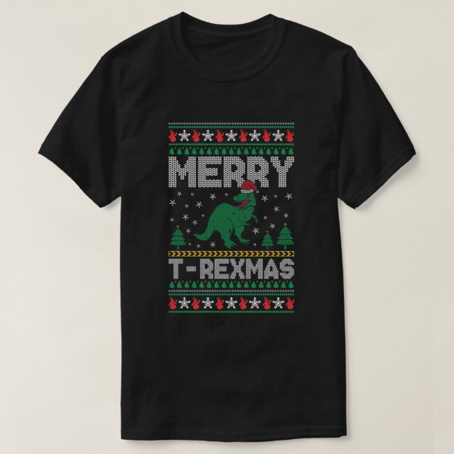 Frohe T-REXMAS  T-Shirt (Design vorne)