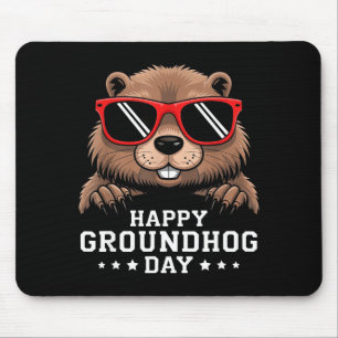 Frohe Tag des Murmeltieres Tierliebhaber Männer Fr Mousepad