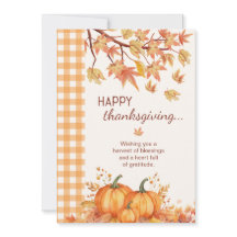 Frohe Thanksgiving-Kürbis-Grußkarte