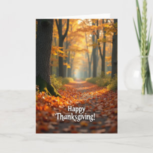 Frohe Thanksgiving-Pfadkarte Karte