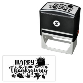 Frohe Thanksgiving-Typografie Permastempel