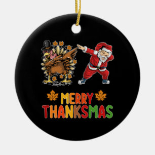 Frohe Thanksmas Danksagung Herbst Weihnachtszeit Keramik Ornament