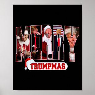 Frohe Trump-Weihnachten Santa Trump Weihnachts-Pyj Poster