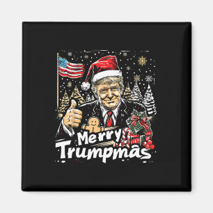 Frohe Trumpmas Dankbares Weihnachten Trump als Wei Magnet