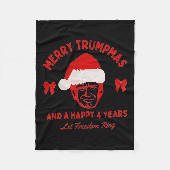 Frohe Trumpmas Santa Trump Weihnachten Pajamas Fun Fleecedecke (Vorderseite)