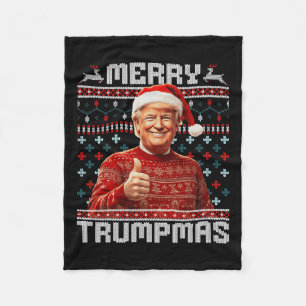 Frohe Trumpmas Santa Trump Weihnachten Pajamas Ugl Fleecedecke